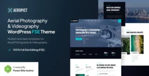 Aeropict – Drone Aerial Photography & Videography Gutenverse FSE WordPress Block Theme
