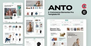 Anto - E-Commerce Elementor Pro Template Kit