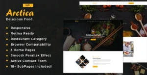 Artica Restaurant WordPress theme