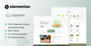 Bagasaka - Ayurveda Treatment & WooCommerce Store Elementor Pro Template Kit