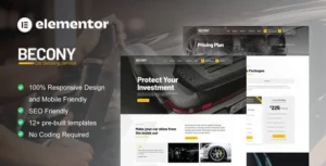 Becony - Car Detailing Services & Car Repair Elementor Template Kit