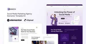 Branch - Social Media Marketing Agency Elementor Template Kit