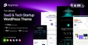 BrightHub – SaaS & Tech Startup WordPress Theme
