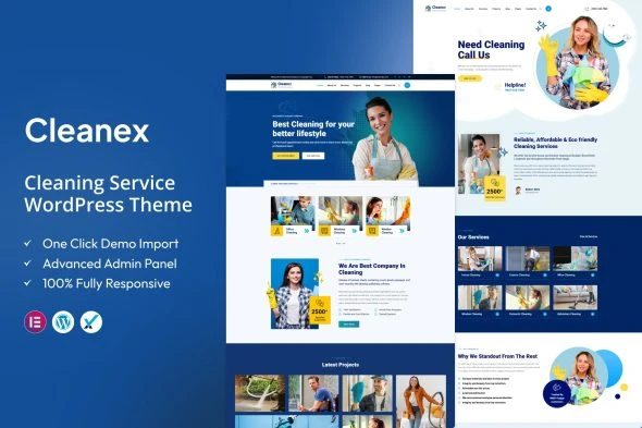 Cleanex – Cleaning Service WordPress Theme