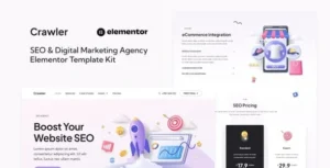 Crawler - SEO & Digital Marketing Agency Elementor Template Kit