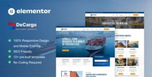 DeCargo - Logistics & Transportation Services Elementor Template Kit
