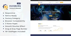 Duisburg - Factory & Industrial Business WordPress Theme