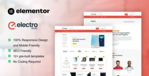 ElectroDeals - Woocommerce Electronic Store Elementor Template Kit