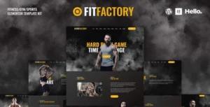 Fit Factory - Fitness Gym Elementor Template Kit