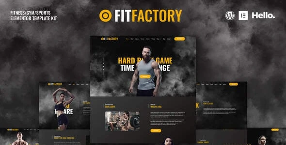 Fit Factory - Fitness Gym Elementor Template Kit
