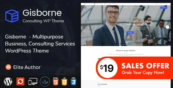 Gisborne - Business, Finance and Consulting WordPress Theme