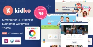 Kidko - Kindergarten & Baby Care WordPress Theme + RTL