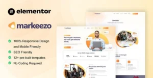 Markeezo - SEO & Digital Marketing Agency Elementor Template Kit