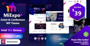 MiExpo – Event Conference Elementor WordPress Theme