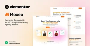 Moxeo – SEO & Digital Marketing Agency Elementor Template Kit