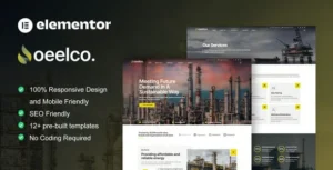Oeelco - Oil Company & Industrial Elementor Pro Template Kit