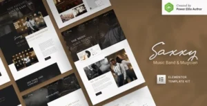 Saxxy - Music Band & Musician Elementor Template Kit