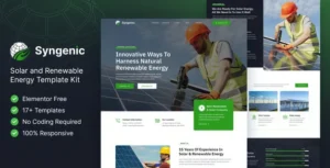 Syngenic - Solar & Renewable Energy Elementor Template Kit
