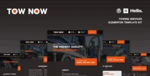 Tow Now - Towing Services Elementor Template Kit