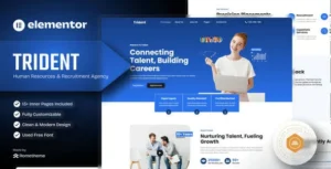 Trident - Human Resources & Recruitment Agency Elementor Template Kit