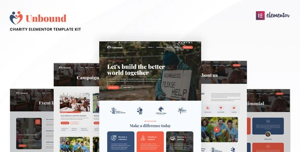 Unbound - Charity & Nonprofit Elementor Template Kit
