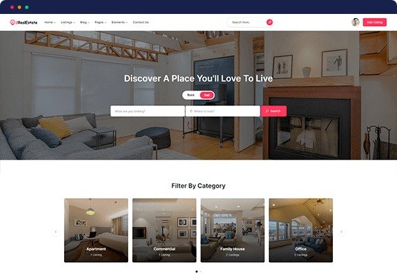 dRealEstate – Real Estate WordPress Directory Theme