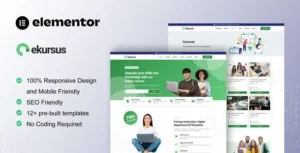 eKursus - Online Course & Education Elementor Template Kit